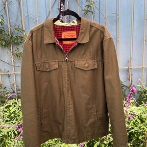 Levi’s Men’s Large Bomber Canvas Jacket - Olive